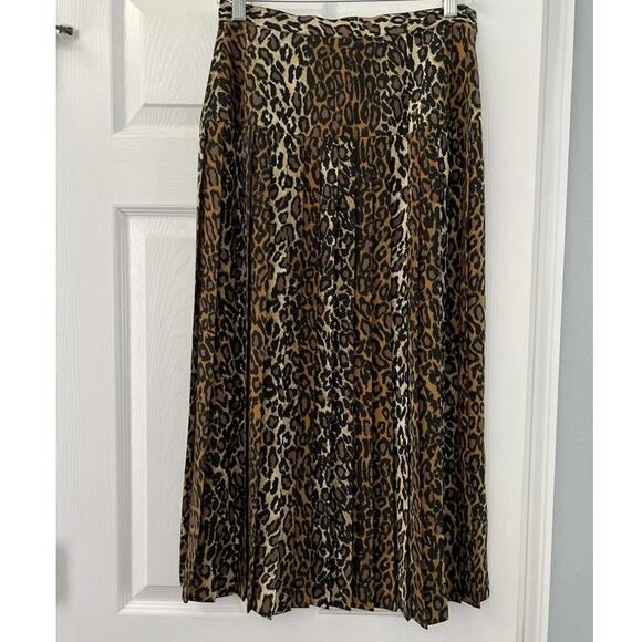 Vintage cheetah print maxi skirt sz 10 - Picture 2 of 10